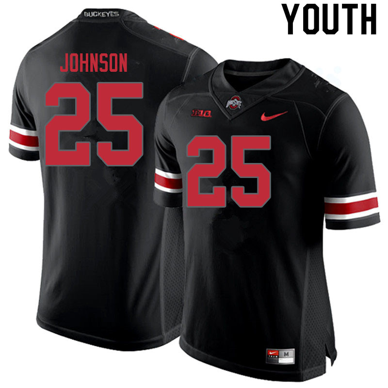 Youth #25 Xavier Johnson Ohio State Buckeyes College Football Jerseys Sale-Blackout